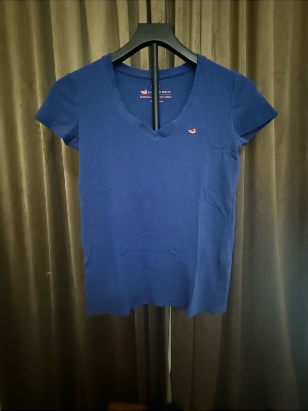 Southern Marsh Women's Royal Blue V-Neck Short Sleeve Tee